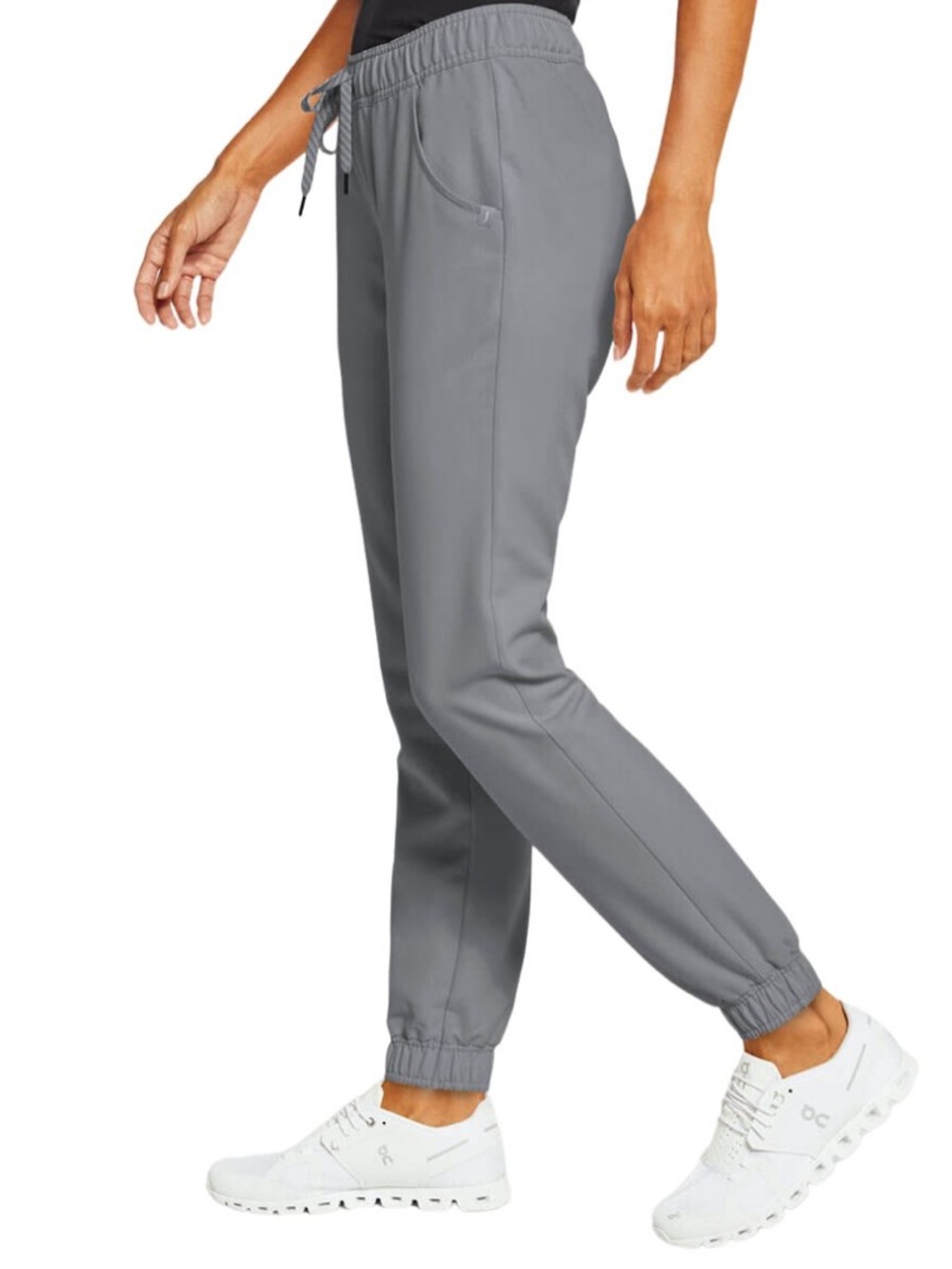Jaanuu 5 Pocket Gray Elastic Waist Slim Jogger Pants Women’s Size Medium